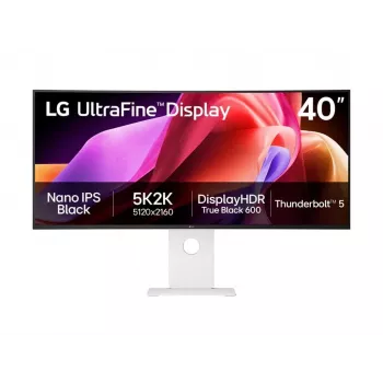 LG UltraWide 40WT95UF-W monitor LED 100,9 cm (40 cali), biały/czarny, 5K2K, Nano-IPS, zakrzywiony, Thunderbolt 5.0, przełącznik KVM, łączenie łańcuchowe, panel 120 Hz (40WT95UF-W.AEU)