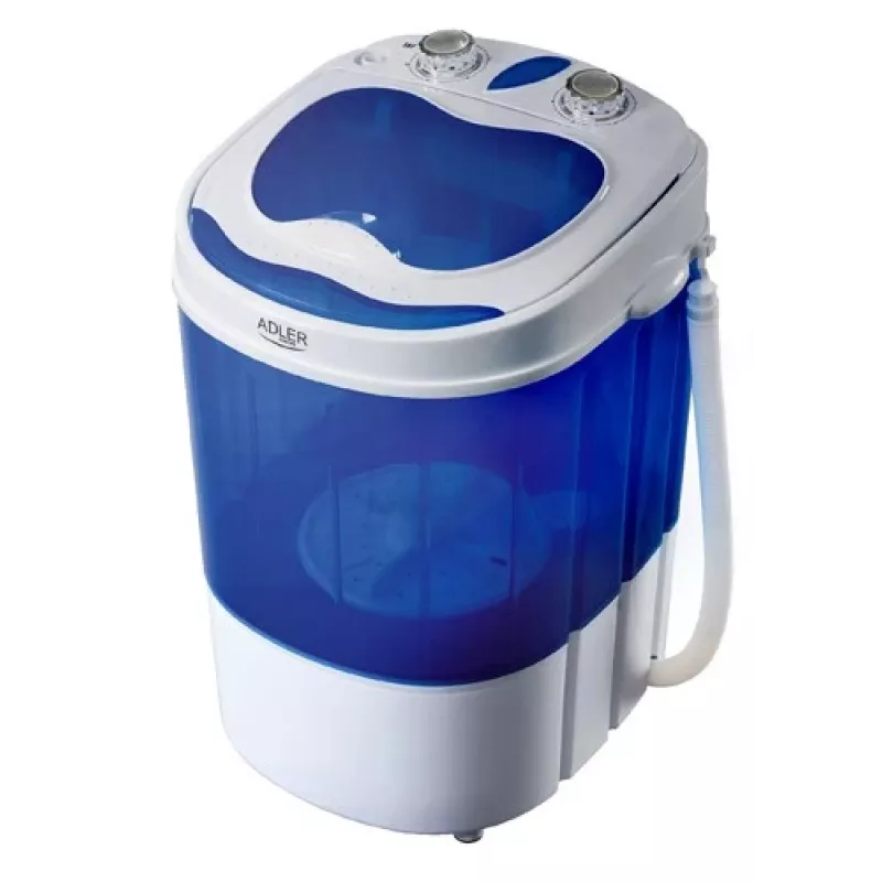 Adler | AD 8051 | Pralka | Klasa efektywności energetycznej | Ładowanie od góry | Pojemność prania 3 kg | Nieokreślona prędkość obrotowa | Głębokość 37 cm | Szerokość 38 cm | Biały/Niebieski