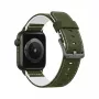 Pasek do zegarka GUAN Premium Pro do Apple Watch 42–49 mm Khaki/Biały, kompatybilny z 44mm/45mm/46mm/49mm/42mm