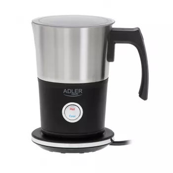 Automatyczny spieniacz do mleka Adler AD 4497 — stal nierdzewna, 600W, pianka 120 ml / podgrzewanie 300 ml, gorący i zimny