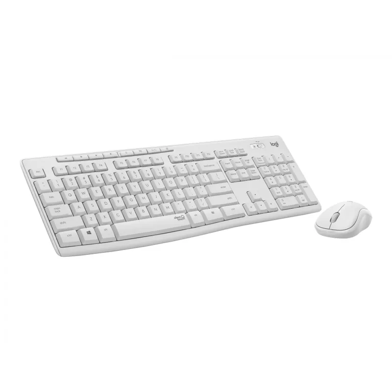 Logitech MK295 Silent – zestaw klawiatury i myszy – bezprzewodowy – 2,4 GHz – włoski – złamana biel