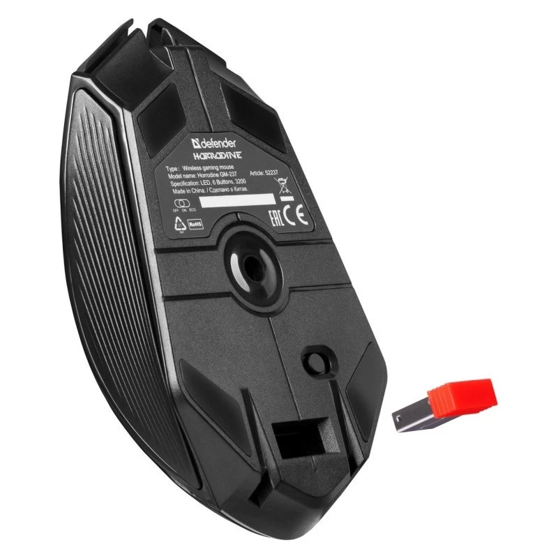 Mysz DEFENDER GM-126 TISA RF+BT OPTIC 1600dpi 6P Czarny