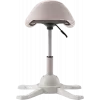 Stołek balansowy ergonomiczny Up Up Toronto biały, tkanina Ivory, dłuższy podnośnik gazowy