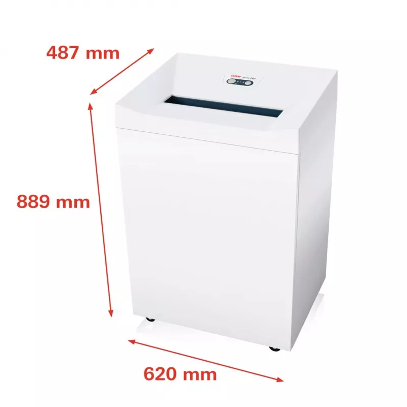 Niszczarka HSM Pure 740 cięcie paskowe 3,9 mm, szerokość robocza 400 mm, niszczy płyty CD i karty kredytowe
