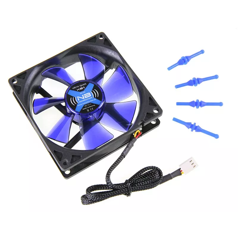 Wentylator obudowy komputerowej NoiseBlocker CzarnySilentFan XE1 92 mm, 1500 RPM, 17 dB, 50 m³/h, 4 V, Czarny