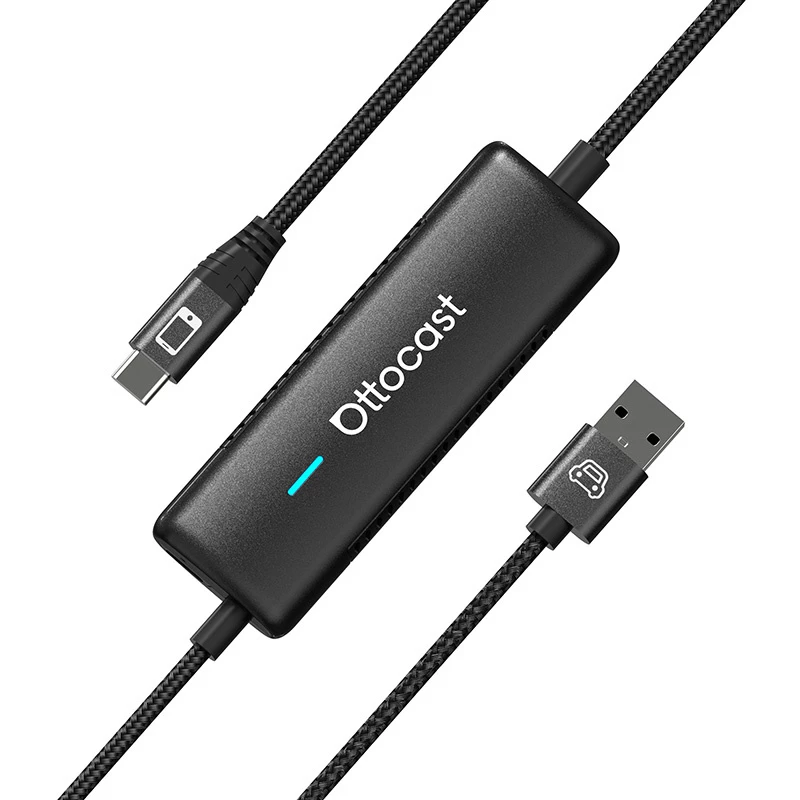 Bezprzewodowy adapter samochodowy Ottocast CA450 — bezprzewodowy adapter wyświetlacza MirrorCast do mirroringu ekranu smartfona w samochodzie