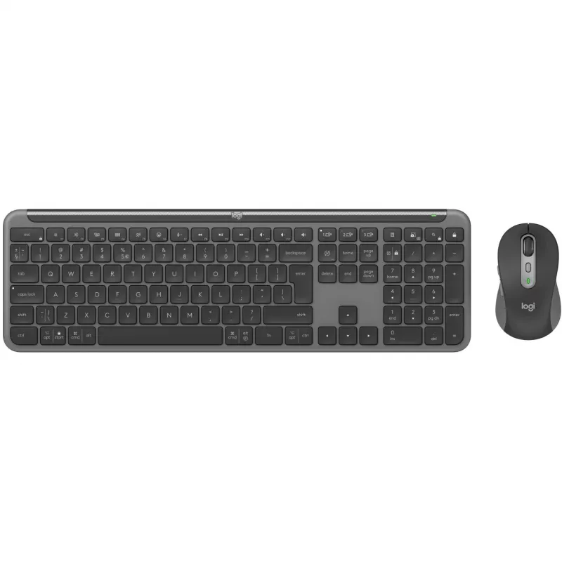Logitech MK950 Signature cienki Klawiatura i mysz w zestawie Biurowa RF Bezprzewodowa + Bluetooth QWERTY US International Grafit