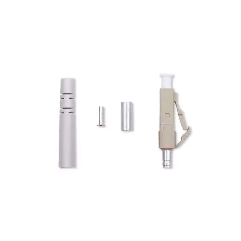 Qoltec 54450 złącze światłowodowe LC wielomodowe Beżowy Srebrny
