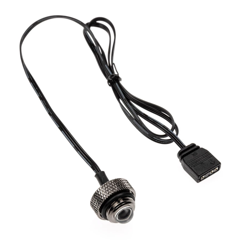 XSPC ARGB LED zaślepka G1/4 5V 3-pin, czarno-chromowana