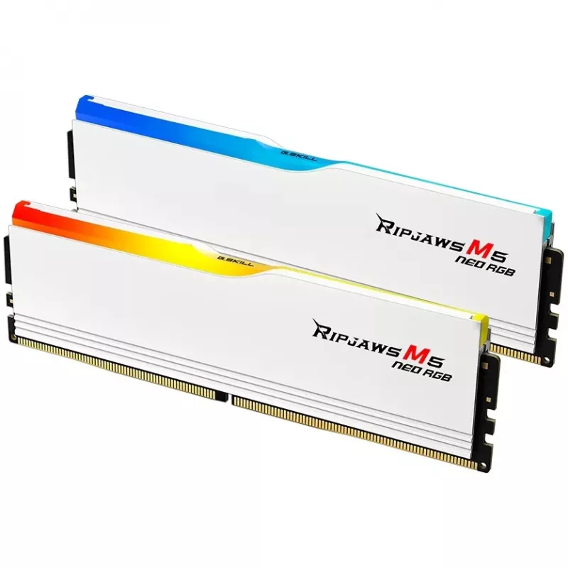 DIMM 64 GB DDR5-6000 (2x 32 GB) Dual-Kit, pamięć biała, F5-6000J3040G32GX2-RM5NRW, Ripjaws M5 Neo, AMD EXPO