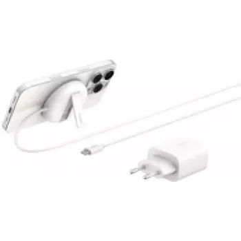 Magnetyczna ładowarka bezprzewodowa Belkin WIA011KQWH Qi2 15W składana z adapterem zasilania 20W Biała
