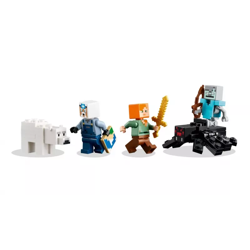 Zestaw konstrukcyjny LEGO Minecraft Kopalnia Kilof 21277 — 530 elementów, 3 minifigurki, wiek 8+