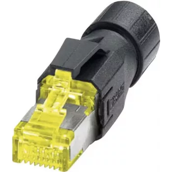 Złącze RJ45, IP20 - wtyk CAT 6A, proste, biegun: 8P8C, VS-08-RJ45-10G/Q, żółty, czarny, Phoenix Contact (1419001)