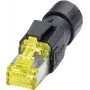 Złącze RJ45, IP20 - wtyk CAT 6A, proste, biegun: 8P8C, VS-08-RJ45-10G/Q, żółty, czarny, Phoenix Contact (1419001)