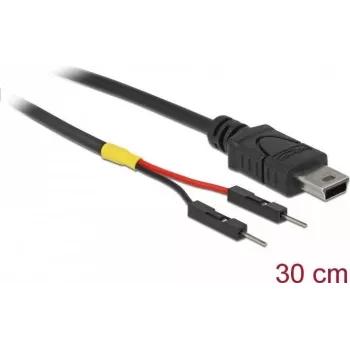 Kabel USB DeLOCK 85414 Mini-USB B 0,3 m Czarny