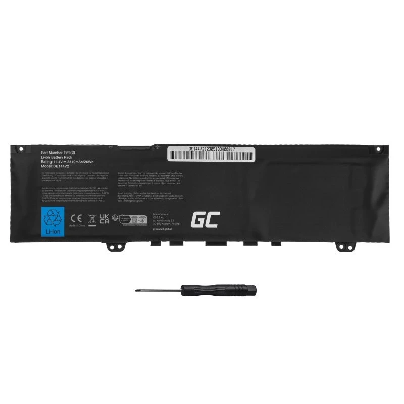 Bateria Green Cell DE144V2 do DELL Inspiron 13 5370 7370 7373 7380 7386 Vostro 5370