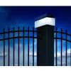 Lampa solarna LED ogrodowa GB128 na słupek, czarna - zielony niebieski