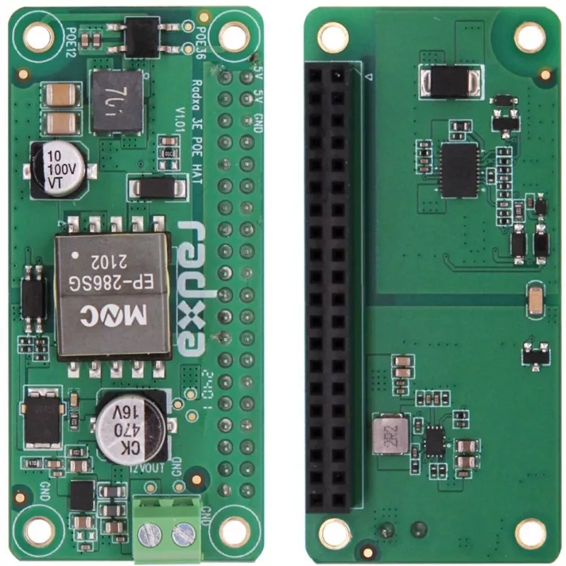 Nakładka PoE HAT ALLNET RA023 do RADXA Zero 3E – moduł Power over Ethernet zgodny z 802.3af