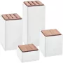 Ceramiczne pojemniki do przechowywania, zestaw 4 szt. ZWILLING 1002267 – glazurowane, piętrowe, hermetyczne na herbatę, kawę, cukier, przyprawy