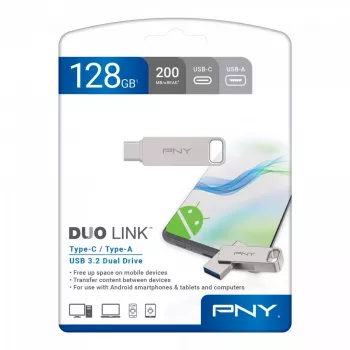 Pendrive PNY 128 GB USB Type-A USB Type-C DUO LINK
