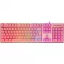 Deltaco GAM-021-RGB-P-DE - pełnowymiarowa (100%) - USB - przełącznik membranowy - QWERTZ - Różowy