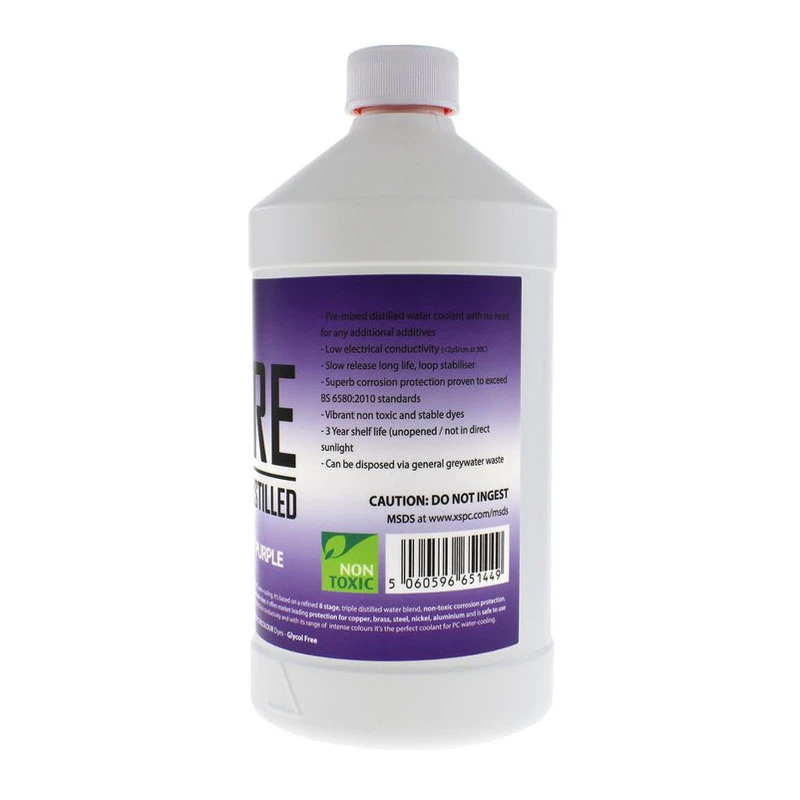 Płyn chłodzący XSPC Pure Coolant 1 L — fioletowy reaktywny na UV