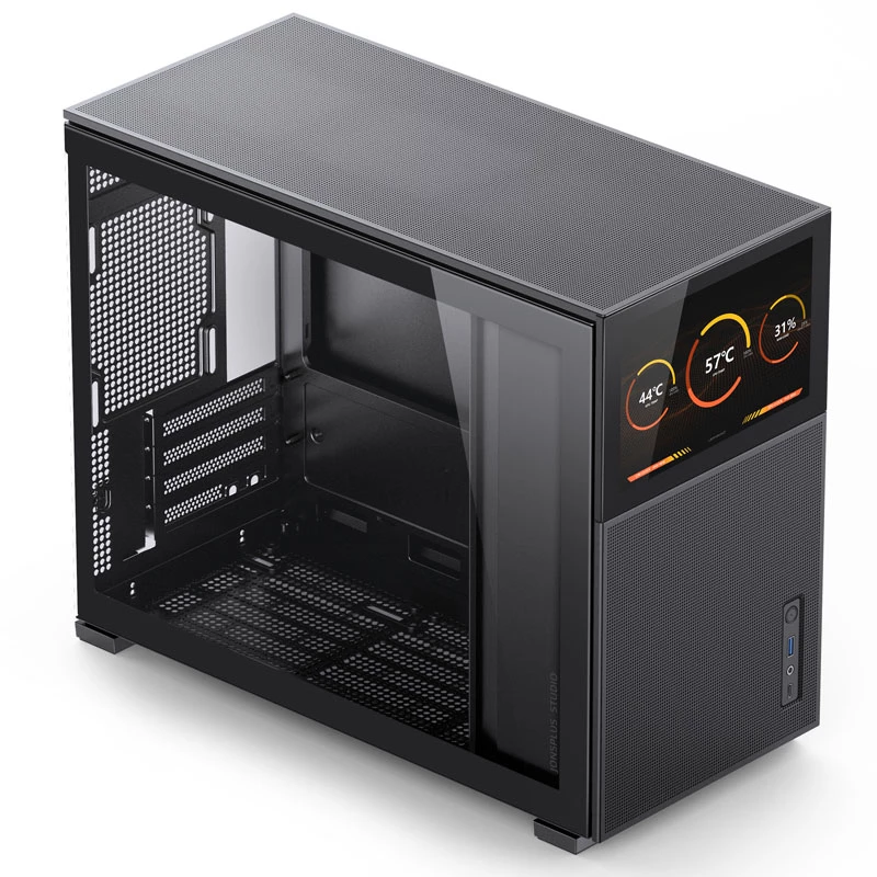 Jonsbo D31 MESH Screen Obudowa Micro-ATX, szkło hartowane - czarny