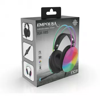 Cian Technology GmbH INCA Gaming Headset IGK-X8S 7.1 USB RGB-LED czarny - Zestaw słuchawkowy