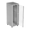 Szafa rack LANBERG FF01-8047-12SL 47U 800x1000 mm szara z przednimi i tylnymi drzwiami szklanymi oraz miejscem na panel LCD