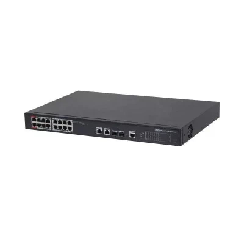 Niezarządzalny przełącznik Gigabit Ethernet DAHUA PFS4218-16ET-240, 16 portów RJ-45 PoE, 8.8 Gbit/s, MAC 4000