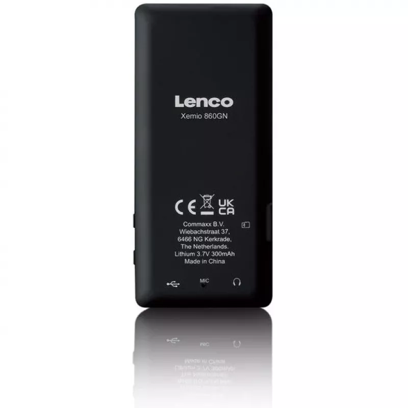 Odtwarzacz MP3 Lenco Xemio-860GN 8 GB Czarny Limonkowy LCD 18h odtwarzania