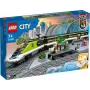 LEGO 60337 City Express Pociąg Pasażerski Zdalnie Sterowany Zabawka Prezent dla Dzieci Chłopców i Dziewczynek z Działającymi Reflektorami 2 Wagonami i 24 Torami