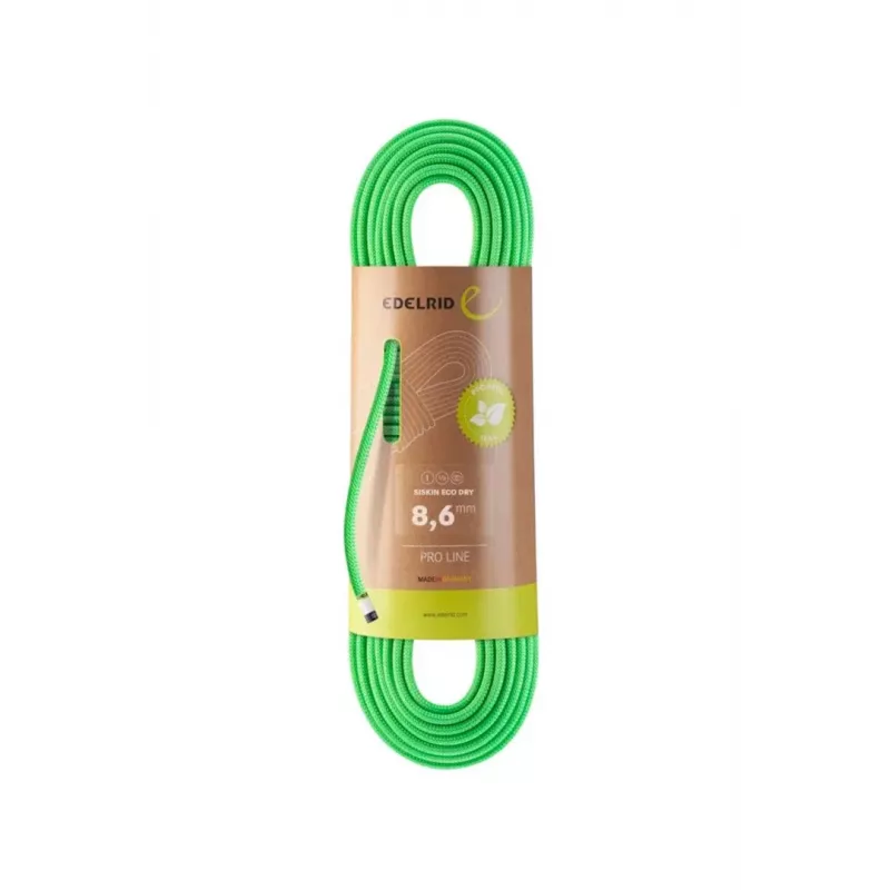 Lina statyczna Siskin Eco Dry 8,6 mm, 70 m, neonowa zieleń