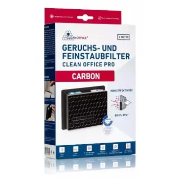 Filtr przeciwpyłowy Cleanoffice Carbon 150 x 120 x 50 mm — 2 szt.