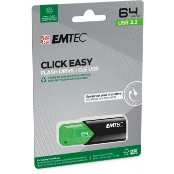 Pamięć USB Flash Emtec 64 GB USB Type-A 3.2 Gen 1 Click Easy