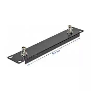 Panel przedni DeLOCK 10 cali Panel z 2 x gniazdo BNC 1U czarny