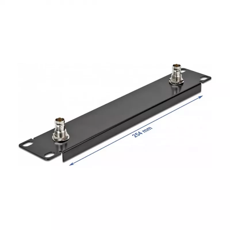 Panel przedni DeLOCK 10 cali Panel z 2 x gniazdo BNC 1U czarny
