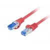 LANBERG PATCHCORD S/FTP CAT.6A 0.5M Czerwony LSZH