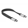 Kabel USB DeLOCK 85926 USB 3.2 Gen 2 0,22 m USB C Czarny Srebrny