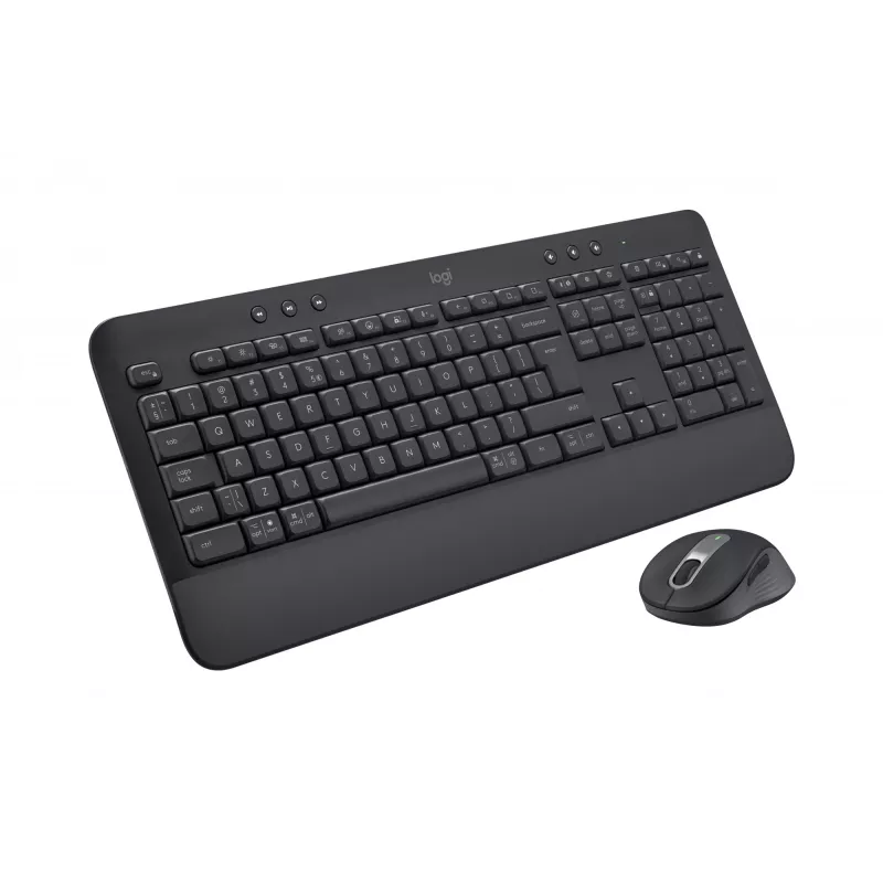 Logitech Signature MK650 for Business - Zestaw klawiatury i myszy - Bezprzewodowy - 2,4 GHz, Bluetooth LE - QWERTY - Hiszpański - Grafit