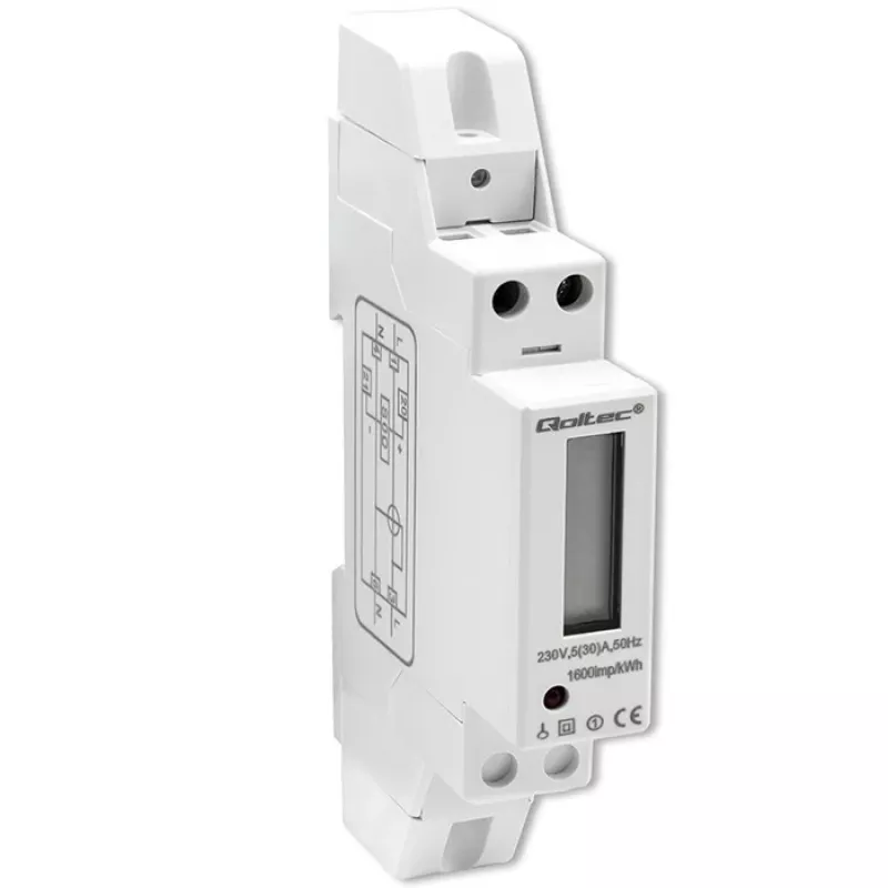 Jednofazowy licznik elektroniczny QOLTEC 50993 230V 30A