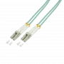 Logilink - Kabel krosowy - LC Multi-Mode (M) do LC Multi-Mode (M) - 50 m - Światłowód - 50/125 mikrometra - OM3 - Bezhalogenowy - akwamaryna (FP3LC50)