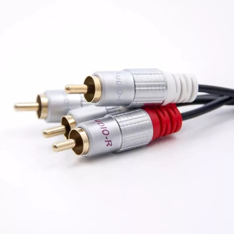 Kabel audio Qoltec 52338 2m 2xRCA czarny