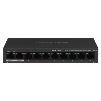 Switch Mercusys MS110P 10 Portów 10/100Mbps POE+ 8 Portów (Wersja 1.0)