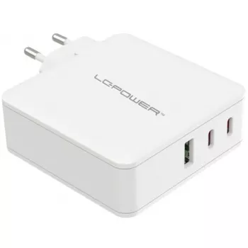 Ładowarka sieciowa LC-Power LC-GAN-100 uniwersalna szybka ładowarka biała