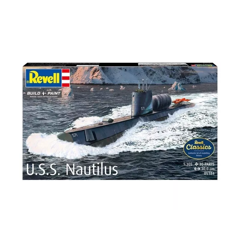 Plastikowy model statku REVELL U.S.S. Nautilus skala 1:305, zestaw 05184