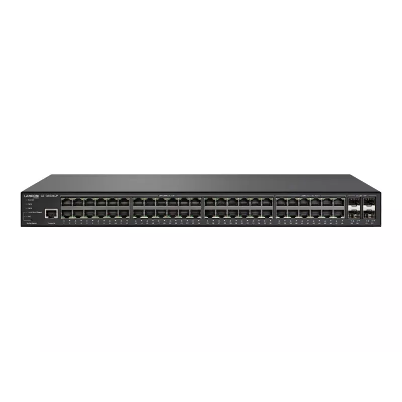 LANCOM GS-3652XUP - Switch - zarządzany - 12 x 100/1000/2,5G (PoE++) + 36 x 10/100/1000 (PoE+) + 4 x 1 Gigabit / 10 Gigabit SFP+ - Desktop, montaż w szafie RACK - PoE++ (820 W) (61879)