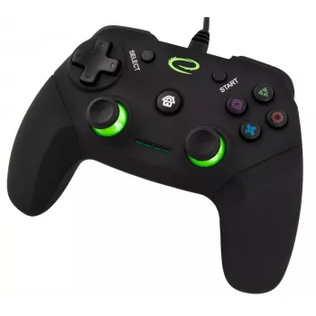 Gamepad ESPERANZA EGG110K przewodowy USB z wibracją, 12 przycisków, kabel 1,5 m — do PC i PS3
