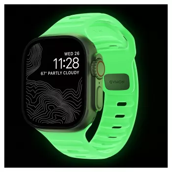 Pasek Nomad Sport Band Light zielony Rubber — szerokość 21,5 mm, nadgarstek 160–195 mm
