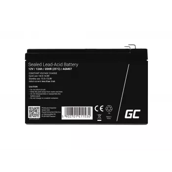 Akumulator AGM zielony Cell 12V 12Ah – Szczelny kwasowo-ołowiowy (VRLA), 151×98×95 mm, 3,3 kg